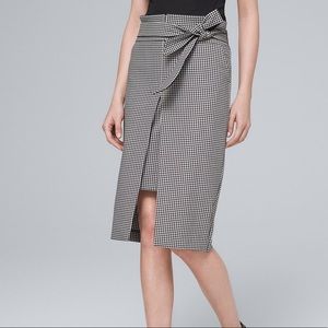 Gingham pencil skirt